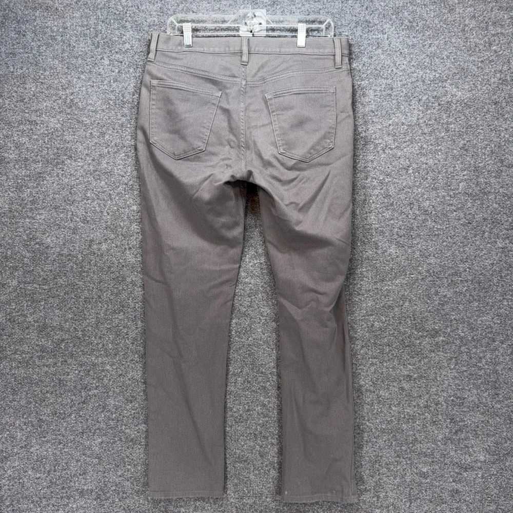 Banana Republic Traveler Pants Mens 33x32 Gray Slim Fit Stretch Chino Casual